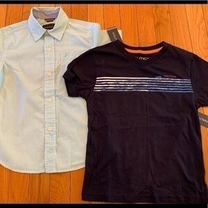 New Nautica T-shirt & Button Front Shirt Boys 7